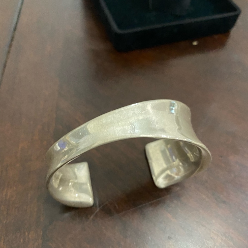 .925 Solid Twist Sterling Silver Cuff - image 4